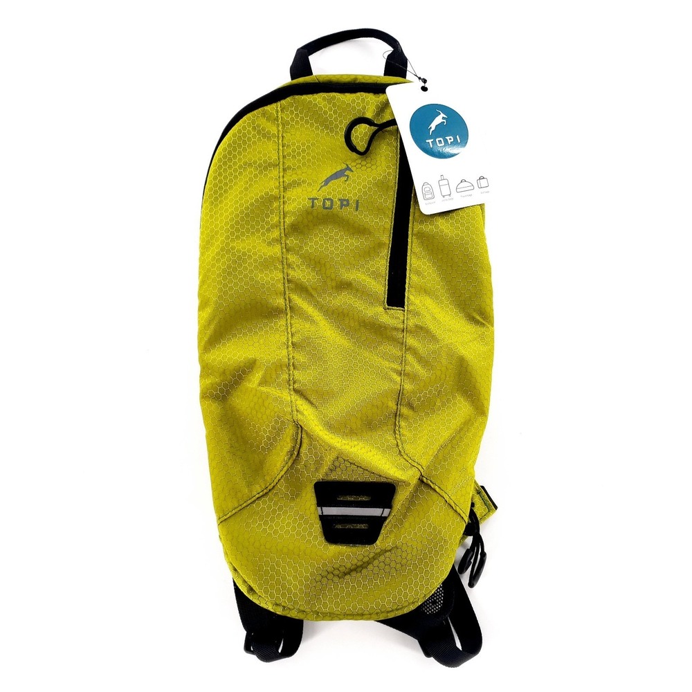 TOPI Hydration 2L Backpack Lime Green Honeycomb Ripstop Hiking Cycling Bag New